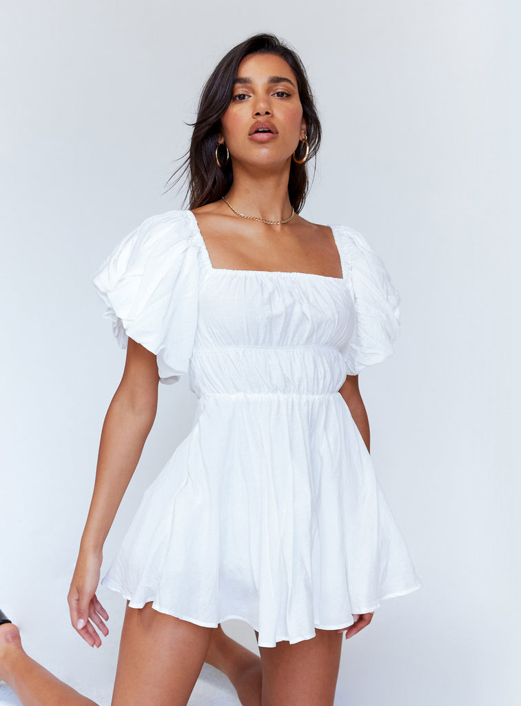 Halton Mini Dress White